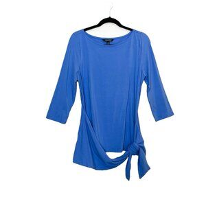 Talbots Women’s Blue Blouse Tie Waist Stretch Women’s Size Large